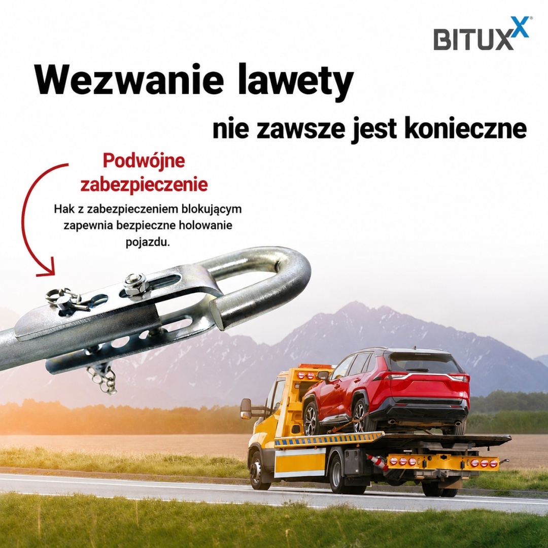 Tažná tyč, tažné lano s odpružením pro osobní automobily — do 5000 kg, s přepravní taškou Sztywny Hol MS19609